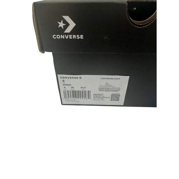 Converse Chuck Taylor All Star Lift Platform Canvas Sneakers White Size 8 Womens - Picture 10 of 13